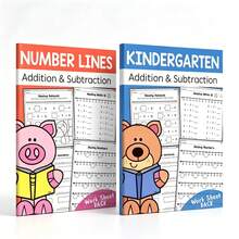10 Libros de Aritmética Divertida, Adecuados para que los Niños Pequeños Practiquen la Suma y Resta de Matemáticas, Práctica Diaria - Multicolor - Ver 2
