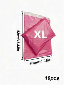 10/20/100pcs Pink Shipping Bags, E-Commerce Shipping Supplies, Super Strong PE Material, Self-Sealing, Multiple Sizes, Suitable For Holiday Peak Shipping, Thanksgiving Promotion Packaging, New Year Gift Mailing - Multicolor - View 9