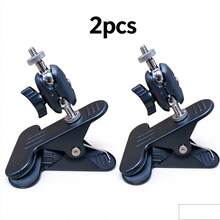 Heavy Duty Super Clamp Mount, 360° Dual Ball Head, 1/4" Threaded Interface, Suitable For Desktop, Desk Edge, Round Tube, Glass, Compatible With Action Camera, Phone Holder, Fill Light, Microphone, Photography Accessories - New Arrival - View 10