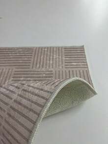 Washable Modern Minimalist Patterned Area Rug – Scandinavian Geometric Design, Contemporary Washable Carpet For Living Room, Bedroom & Home Decor - Beige - View 5