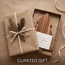 1PC Christmas Tree Shape Chopping Board, Natural Acacia Wood Cutting Board, Kitchen Accessories, Charcuterie Board For Halloween Christmas Party, Restaurant & Home Table Serving Tray - Mocha Brown - View 10