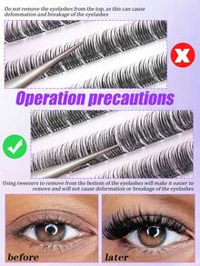 120pcs Self-Adhesive False Eyelash Clusters, No Glue Needed, Fluffy Single Cluster False Eyelashes, Natural Makeup Effect, Quick Application, Suitable For Beginners, Applicable For All Occasions, Eyelashes, False Eyelashes, Glue-Free Eyelashes - D - View 6
