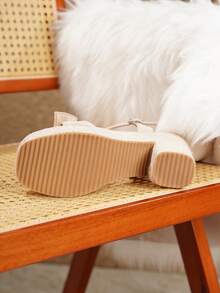 Women's Wedge Platform Sandals, Thick Sole Sandals, Jute Rope, Suitable For All Seasons, Vacation, Party, Casual, Beach - Apricot - View 9