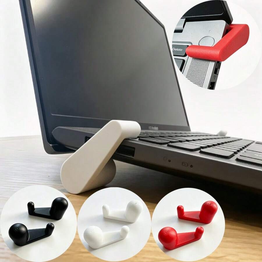 Laptop Stand Riser, 3D Printed No Assembly Required, Laptop Heightening Feet, Mini Portable Computer Cooling Stand, Convenient Ventilation Heat Dissipation Stand, Minimalist Portable Easy Storage, Desktop Computer Heightening Applicable
