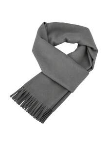 1pc/2pcs/3pcs Women's Autumn/Winter Solid Color Faux Cashmere Long Tassel Scarf, Soft Skin-Friendly Thickened Warm Oversized Shawl, Multi-Color Options, Outdoor Windproof Cold-Resistant Versatile Coat Neck Warmer - Multicolor - View 4