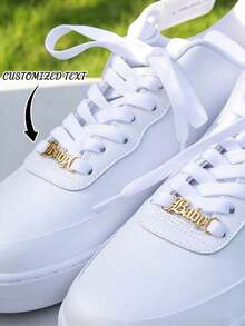 Customized Text, Gold, Silver, And Rose Gold Personalized Name Shoe Plates | Customized Name Shoe Clips | Shoe Lace Charms | Shoe Plates | Shoe Nameplates, Shoe Decor, Holiday Gifts, Graduation Gifts - Multicolor 1 - View 1