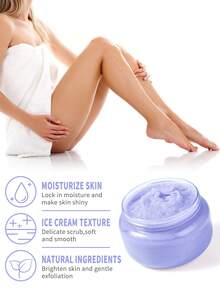 Salt Body & Foot Scrub - Moisturizing & Exfoliating Body, Hand, Foot Scrub - Removes Dead Skin & Smoothes Rough Skin - Great Gift For Women & Men - Lavender - View 3