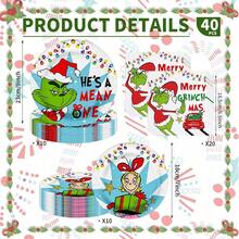 The Grinch Bộ đồ dùng bàn tiệc chủ đề hoạt hình chính thức được cấp phép, bộ trang trí, tiệc đầy tháng, tiệc sinh nhật, đạo cụ trang trí studio chụp ảnh, đồ dùng bàn tiệc Halloween, đồ dùng bàn tiệc Giáng Sinh, đồ dùng bàn tiệc Năm Mới, đồ dùng bàn tiệc ngày lễ, đồ dùng bàn tiệc dùng một lần - Xem 6