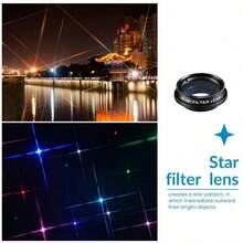 15-In-1 Phone Lens Kit, Fisheye Lens, Macro Lens, Wide Angle Lens, Kaleidoscope, Star Filter, Red Yellow Blue Orange Purple Filters, Suitable For Android Smartphones - A - View 9