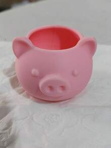 Mini Cute Pink Pig Multifunctional Storage Can, Creative Multifunctional Desktop Organizer, Modern Pink Room Decor, Anti-Drop Multi-Purpose Desktop Organizer, Girly Cute Desktop Organizer, Modern Apartment Desk Accessory, Practical Gift For Girls And Best Friends Back To School - Piggy Multi-functional Storage Jar - View 11