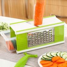 1 Set 5-In-1 Multifunctional Vegetable Slicer, Kitchen Multi-Purpose Grater, 4-Sided Square Potato Shredder - Multicolor - View 1