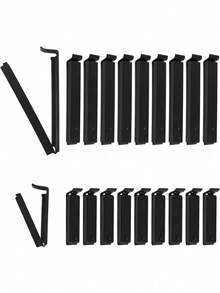 1/5/10pcs Food Bag Clips, Plastic Reusable Sealing Clips For Fruits, Vegetables, Dry Goods, Snacks, Seasonings And More - O-Black - View 11