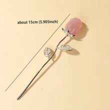 1PC/2PCS Natural Rose Quartz Rose Flower, Hand Carved Natural Crystal Rose Decorations, Perfect For Valentine's Day, Weddings, Anniversaries - With Ex - Rose Quartz Flower Gift Set - View 5