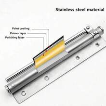 Stainless Steel Adjustable Concealed Door Closer Single Spring Automatic Closers - 1 - View 5