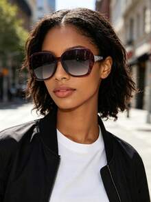 WSZ Fashionable Gradient Neutral Glasses With Hollow Geometric Design. Suitable For Various Activities Such As Daily Travel, Driving, And Deach Vacations - 15001-a - View 10