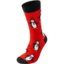 1/3 Pairs Random Color Unisex Christmas Socks, Cartoon Cat & Penguin Gift Pattern, Colorblock Cute Personalized Fashion Party Casual Mid-Calf Socks - Multicolor - View 9