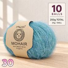 10-Pack Alpaca Blend Yarn, 25g Per Ball Total 250g, Multi-Color Fluffy Soft Knitted Yarn For DIY Knitting Sweaters, Cardigans, Vests, Scarves, Hats And Shawls - 10-pack Alpaca Wool - View 25