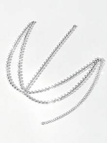 Bohemian Fashion Multi-Layer Crystal Headchain, Shiny Jewelry Accessory For Women Party,Hair Jewelry - Silver - View 5