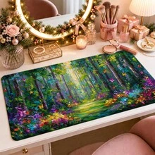 1 buah Alas Meja Lukisan Minyak Hutan Impresionis, Alas Meja Serbaguna untuk Riasan dan Seni Kuku, Pelindung Meja Anti Selip Ukuran S/M/L/XL - View 17