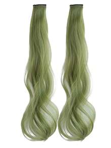20 Inch BB Clip-In Hair Extensions 2pcs/Pack, Wavy Curly Hair Extensions, Quick Length And Volume Boost For Women, Easy Clip-In Styling - Multicolor - View 10