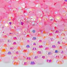4MM5020PCS Jelly AB Colorful Circular Flat Bottom Resin Rhinestone Flat Bottom Crystal Diamond Nail Art Handmade DIY Fabric Decorative Diamond - 4mm-5020PCS - View 10