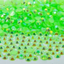 4MM5020PCS Jelly AB Colorful Circular Flat Bottom Resin Rhinestone Flat Bottom Crystal Diamond Nail Art Handmade DIY Fabric Decorative Diamond - 4mm-5020PCS - View 12