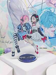 Set Stand Akrilik Pasangan Karakter Alien Stage, Stand Duo Anime Cosplay, Hadiah Dekorasi Meja Koleksi Penggemar Alien Stage - MultiWarna - View 4