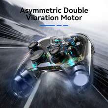 G6 Pro Wireless Bluetooth Controller Features Carbon-Film Joysticks And Hall-Effect Trigger Buttons, Dual Vibration Motors, A Six-Axis Gyroscope, A 400mAh Battery, Macro Programming, And Turbo Mode. It Is Compatible With Switch, Android, IOS, And PC. - View 6
