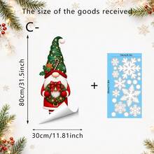 1/3Pcs Christmas Gnome Static Window Clings, Static Cling Reusable, Xmas Gnomes, Gingerbread Man, Christmas Tree & Wreath Print, For Home & Shop Window, Christmas Home Decor - Multicolor - View 14