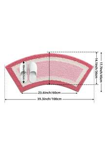 1pc Pink Bathroom Mat, Unique Cute Area Rug, Soft Flocked Floor Mat, Non-Slip TPR Backing, Absorbent, Breathable, Machine Washable, Suitable For Sink, Bedroom, Bathroom, Home Decor, Laundry Room, Holiday Decor, Entryway, Hallway, Autumn, Winter, Bedroom Decor, Autumn Decor, Rug, Christmas Decor, Thanksgiving Decor, Valentine's Day - Multicolor - View 4