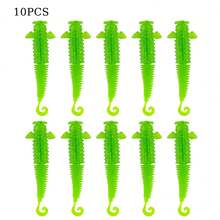 10pcs/Pack Soft Plastic Grub Soft Plastic Worm Easy To Use Bass Fishing Stick Bait Lures - Multicolor - View 14