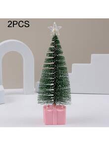 LED Pine Needle Colorful Christmas Tree, Glowing Candle Light, Creative Colorful Small Wind Lantern, Suitable For Room, Living Room, Holiday, Party, Birthday, Desktop Atmosphere Decoration, Christmas Holiday Gift - Pine Tree - View 15