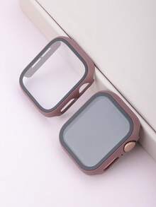 2件裝煙燻紫色 保護殼，適用 40mm/41mm/42mm/44mm/45mm/46mm/49mm，防摔防刮硬 PC + 鋼化玻璃膜一體式錶殼，相容 Ultra/SE/12/11/10/9/8/7/6/5/4 系列，男女通用休閒運動手錶殼 - 煙紫色+煙紫色 - 查看 6