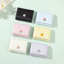 Women's Trifold Short Wallet, Cute 3D Fruit Decor PU Material, Multiple Card Slots With Photo Window, Sweet Fashionable Small Wallet, Suitable For Daily Use - Multicolor - View 4