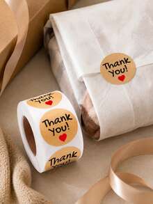 Gift Box Sealing Stickers, Packaging Bag Stickers, Heart Stickers, Thank You Sticky Notes, Sealing Stickers, Label Paper, Decorative Stickers For Plastic Bags And Paper Boxes, Gifts, Party Supplies - View 3