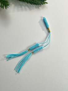 1pc/10pcs Handmade Woven Prayer Beads Pendant, Handmade Woven Vajra Knot Accessory, Ramadan Prayer Beads DIY Decorative Rope, Phone Bag Chain DIY Pendant, Wide Application, Multiple Colors Available - Multicolor - View 14