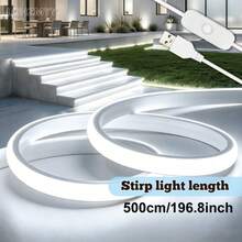 Warm Light Flexible Neon LED Strip, With Shaping Function, USB Interface Button Switch Brightness, Suitable For Indoor Decoration Patterns, Kitchen Lighting Mirror Fill Light, A Gift For Girlfriend To Make Her More Beautiful - Multicolor - View 13