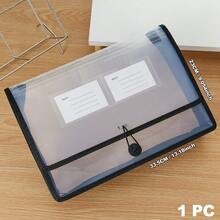 3Pcs\1Pc Expandable PP File Pouch Document Holder For School Travel Home Students Teachers Office Workers Back To School Stationery Holds A4 Papers - Multicolor - View 10