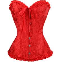 1pc Women's Red Court Style Sexy Lace Waist Cincher, Suitable For Halloween Party Night Or Daily Commute Wear - Multicolor - View 12