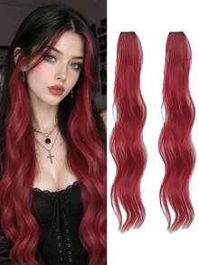20 Inch BB Clip-In Hair Extensions 2pcs/Pack, Wavy Curly Hair Extensions, Quick Length And Volume Boost For Women, Easy Clip-In Styling - Multicolor - View 8
