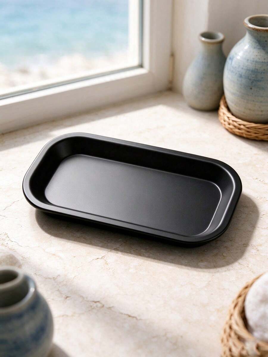 1 pieza Bandeja de almacenamiento negra mate, diseño resistente a los arañazos y duradero, bandeja organizadora de escritorio para accesorios de fumar - negro - Ver 1