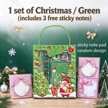 1 Set Student Stationery Kit, Includes Pencils, Erasers, Rulers, Suitable For Students, Gift, Christmas Stationery Gift Box, Rich Styles, High Aesthetic Portable, Creative Handheld Stationery Gift Box Prize, Back To School Stationery Supplies - Multicolor - View 13