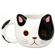 HappyWare Original Kawaii Cat Coffee Mug - Black - View 6