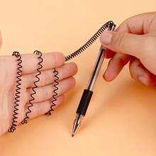 3pcs Ergonomic 0.5mm Fine Point Black Gel Pens With Liquid Ink, Random Cartoon Nurse Stickers, Liquid Ink Pen Holder And Cord Wrap - Stylish Damage-Resistant Design, Perfect For Office And Reception Desk, Desktop Accessories - A - View 6