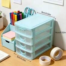4-Tier Transparent Drawer Storage Unit Versatile Box For Wardrobes Lockers Desktop Perfect For Bedroom Bathroom Living Room Wardrobe Storage Mother's Day Gift Back To School Space-Saving Small Item Storage - Multicolor - View 8