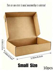 1/5/10/20pcs - Brown Cardboard Mailing Box, Suitable For Small Businesses; Medium Sized Cardboard Gift Box, Used For Packaging Mailing Gifts - Gift Packaging - Small Gift Packaging - Multicolor - View 11