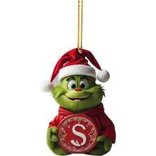 The Grinch 1pc Acrylic Letter Ornament, Christmas Decoration, Christmas Tree Hanging Decor, Holiday Hanging Ornament - Multicolor - View 31