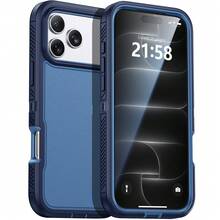 手機保護殼：相容於 18 Pro Max 17 16 15 14 13 12 Pro Max，雙色拼接設計，時尚簡約，提供全方位保護，防震耐用手機保護殼 - 透明粉紅色 - 查看 12