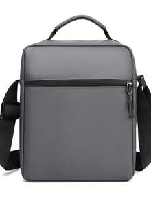 Men's Minimalist Black PU Vertical Handbag Crossbody Bag, Multi-Pocket, Waterproof, Wear-Resistant, Shoulder Bag, Business Commute, Daily Travel, Portable Small Bag - Multicolor - View 10