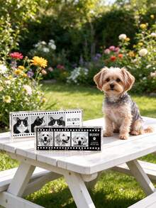 1pc Custom Film Strip Photo Frame, Personalized Pet Photo Acrylic Plaque, Custom Dog Cat Memorial Keepsake, Photo Display Decor, Pet Lover Gift, Home Desk Decoration - Multicolor - View 5
